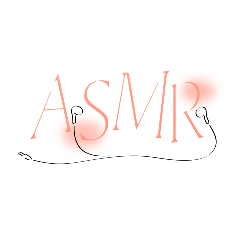 イヤホンのASMR 配信ロゴ素材｜無料・色変更OK｜ずかしのず