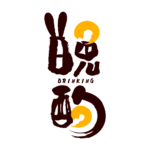 筆文字とうさみみのお月見晩酌配信ロゴ素材｜無料・色変更OK｜ずかしのず   カラーバリエーション 1
