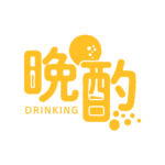 乾杯お月見晩酌配信ロゴ素材｜無料・色変更OK｜ずかしのず   カラーバリエーション 14