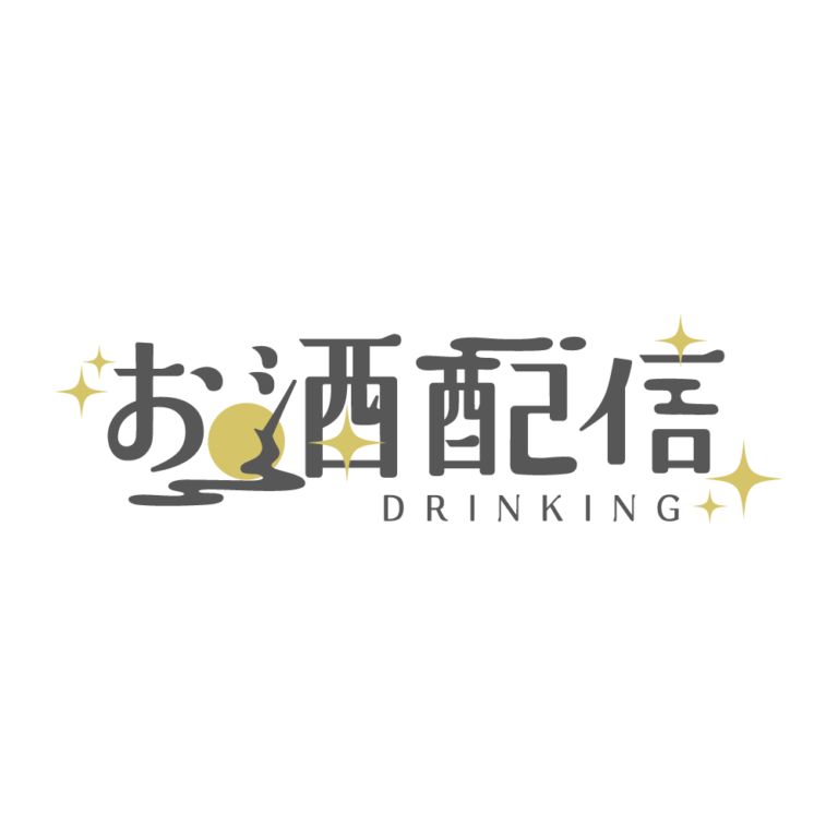 和風のお月見晩酌配信ロゴ素材｜無料・色変更OK｜ずかしのず  