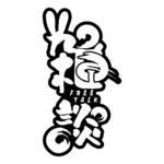 筆文字とうさみみのお月見雑談配信ロゴ素材｜無料・色変更OK｜ずかしのず   カラーバリエーション 17