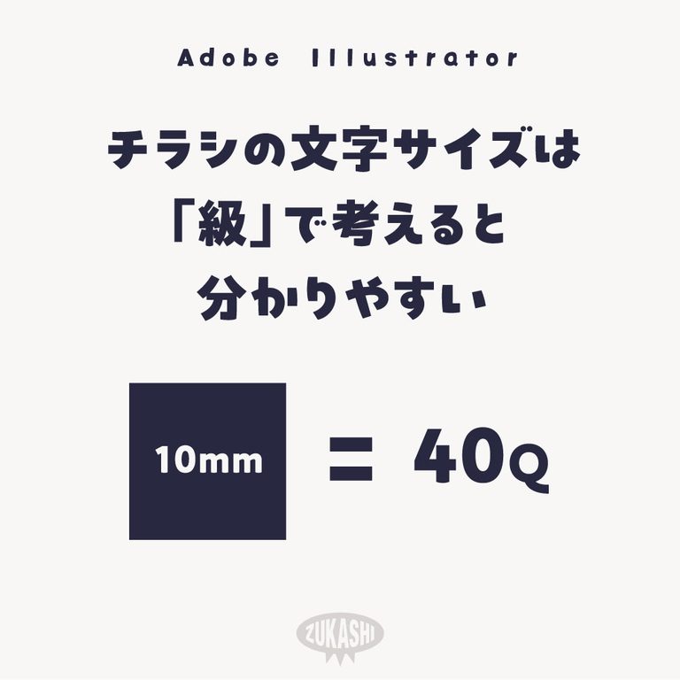 チラシの文字サイズは「級」で考えると分かりやすい